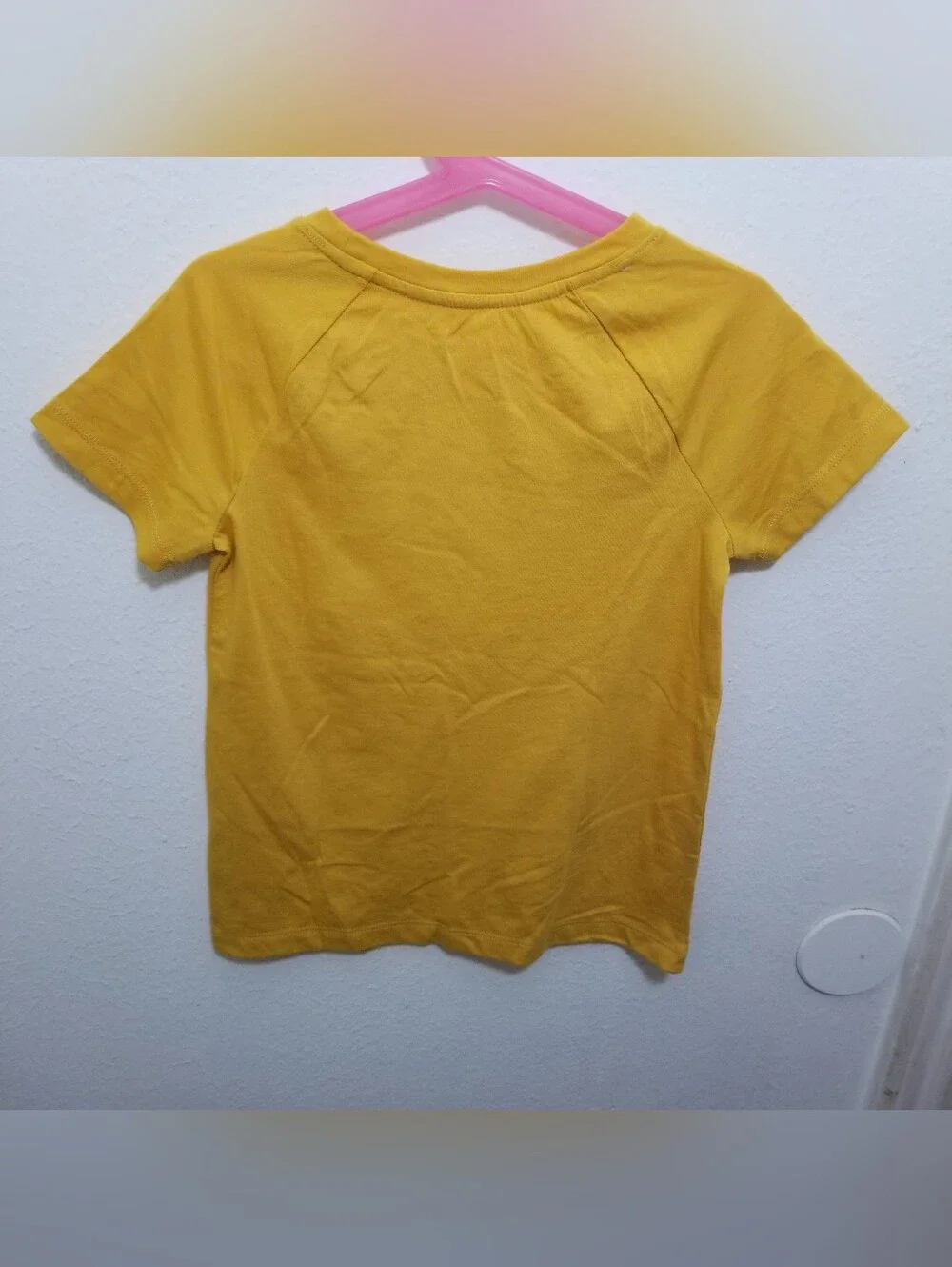 Cat & Jack Small Yellow Short Sleeve Tee with Pink & Purple Sequin Chevron